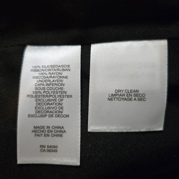 Anne Klein Silk Beaded Dress Size 12 Vintage Glam Black Formal Eveningwear - Picture 10 of 10